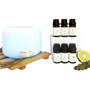 Diffuser + Essential Oil Set (6 x 10ml)